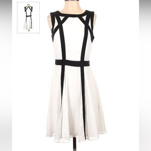 Banana Republic Black & White Cut Out Sleeveless Dress